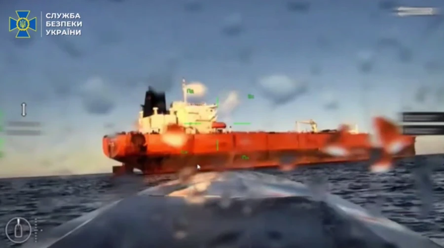 Ukrainian drones hit two Russian shadow fleet tankers in Black Sea