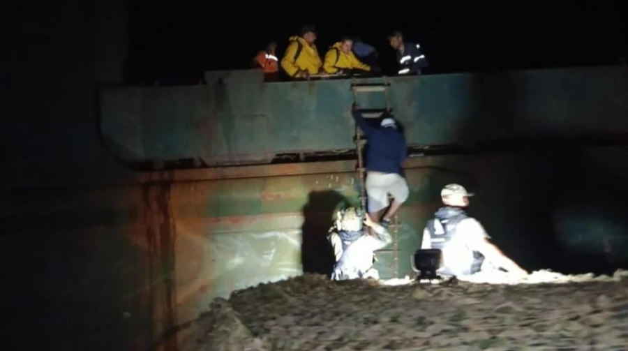 Border guards rescue crew of vessel struck by Russian drone in the Black Sea – photo, video