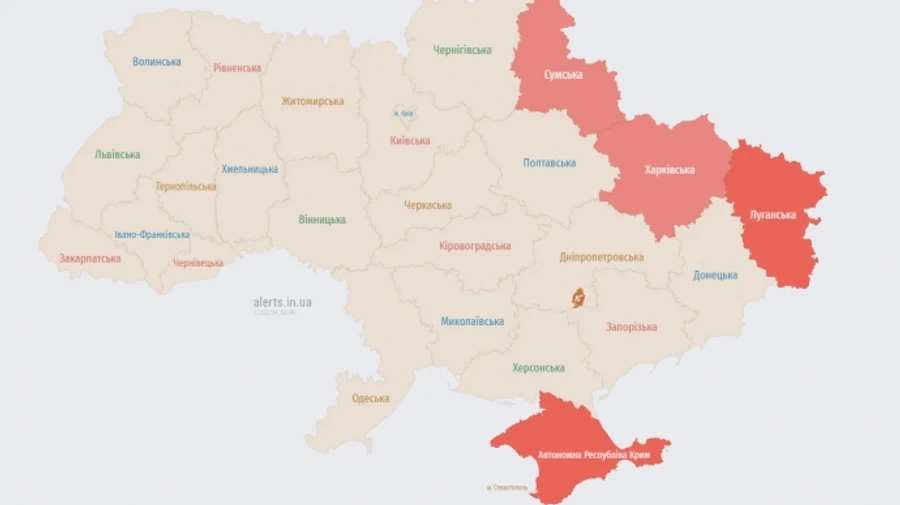 Explosions and power outage in Okhtyrka