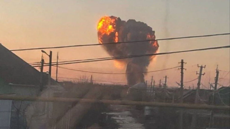 Drones attack military air base in Russia's Engels: fire breaks out – photos