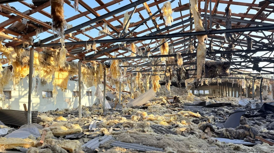 Russians seriously damage poultry farm