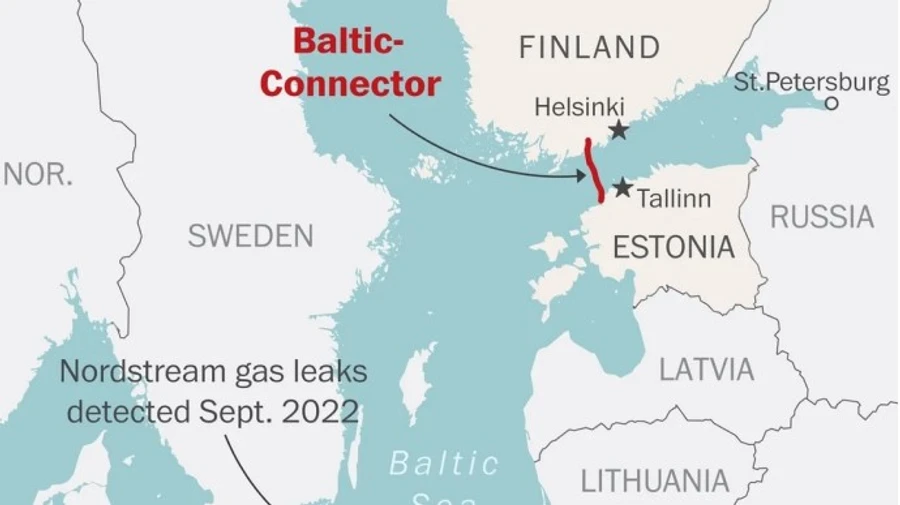 Суда РФ и Китая были вблизи газопровода Balticconnector в момент его прорыва - полиция