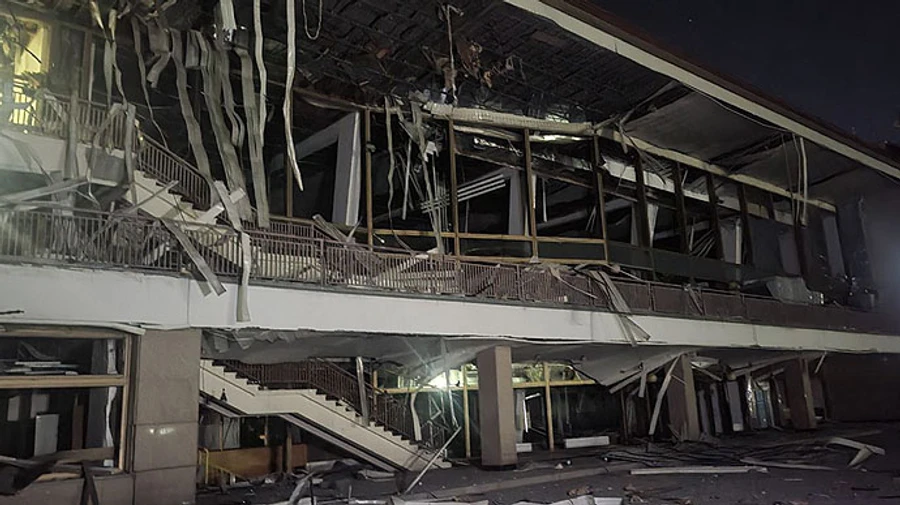 Odesa marine terminal and hotel almost destroyed in night attack on Odesa