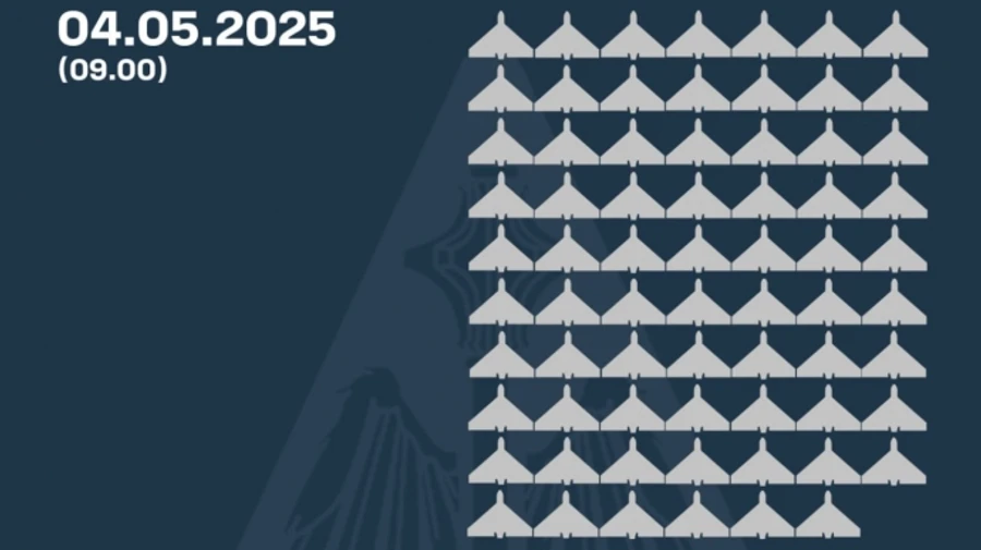 РФ атаковала 165 беспилотниками - 69 из них удалось сбить