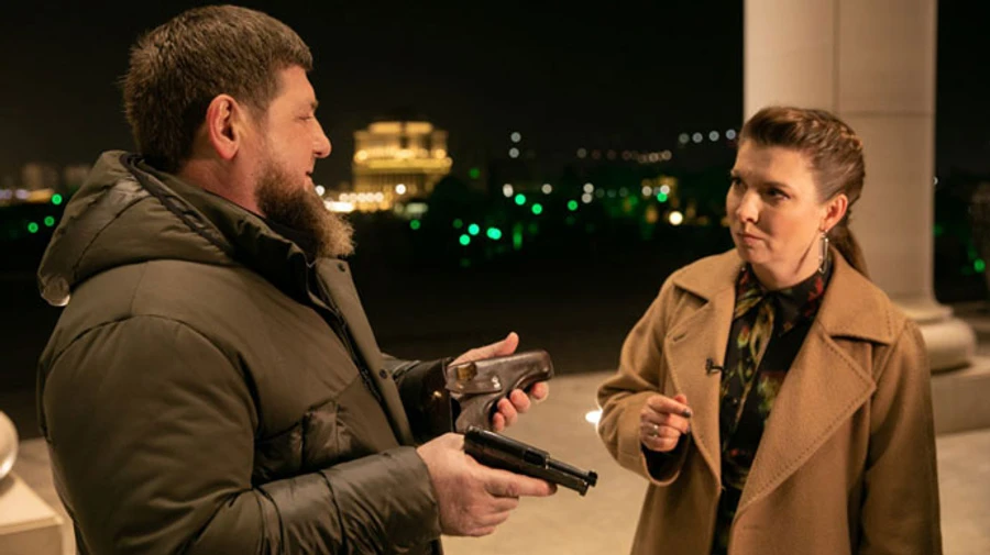 Kadyrov claims he can take Kyiv by Putin’s order and shows pistol for Zelenskyy