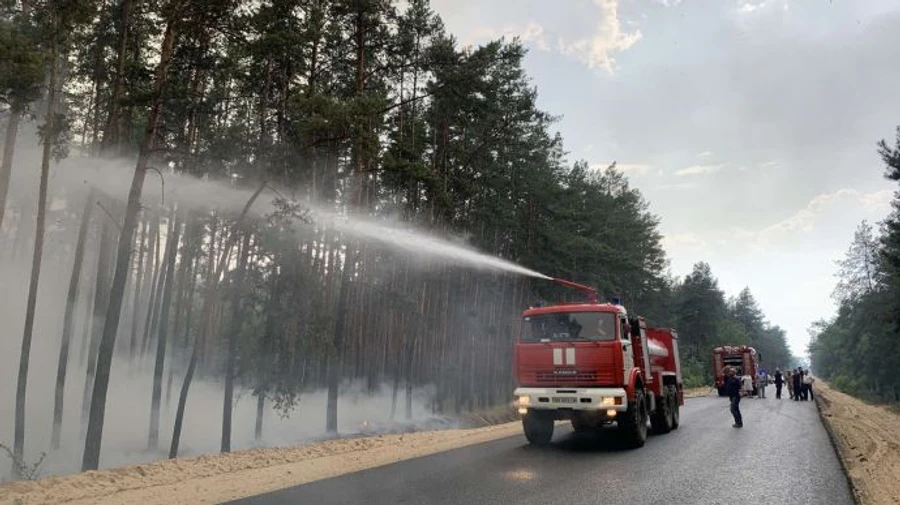 Масштабна лісова пожежа спалахнула на Луганщині, попередньо одна людина загинула