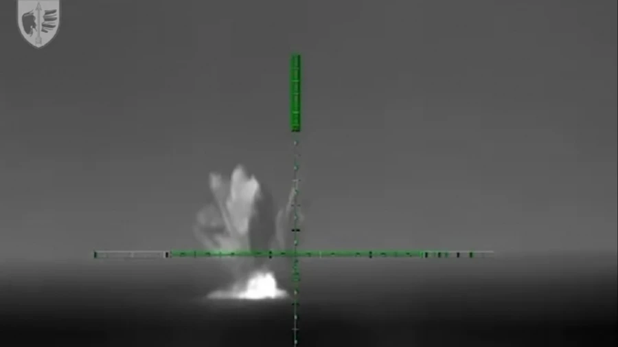 Ukrainian Air Force release footage showing drones, downed in Odesa Oblast, fall into sea