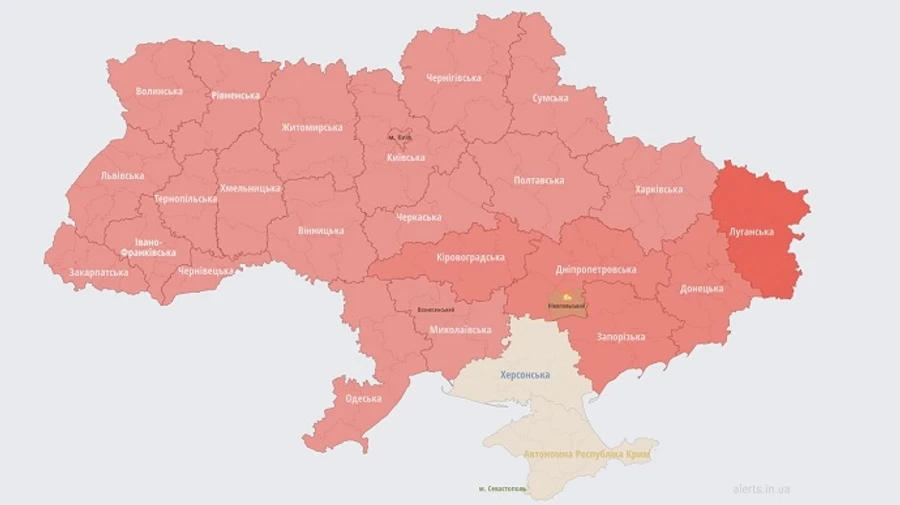 Почти по всей Украине – воздушная тревога