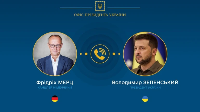 Зеленський обговорив з Мерцом стан мирних переговорів