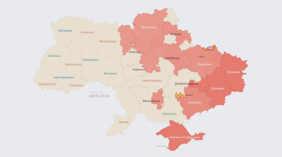 У Києві та низці областей оголошували тривогу через загрозу російських БпЛА
