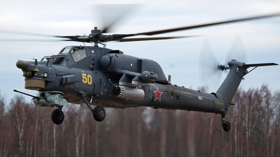 В России упал ударный вертолет, экипаж погиб