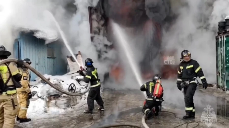 В российском Магадане – масштабный пожар