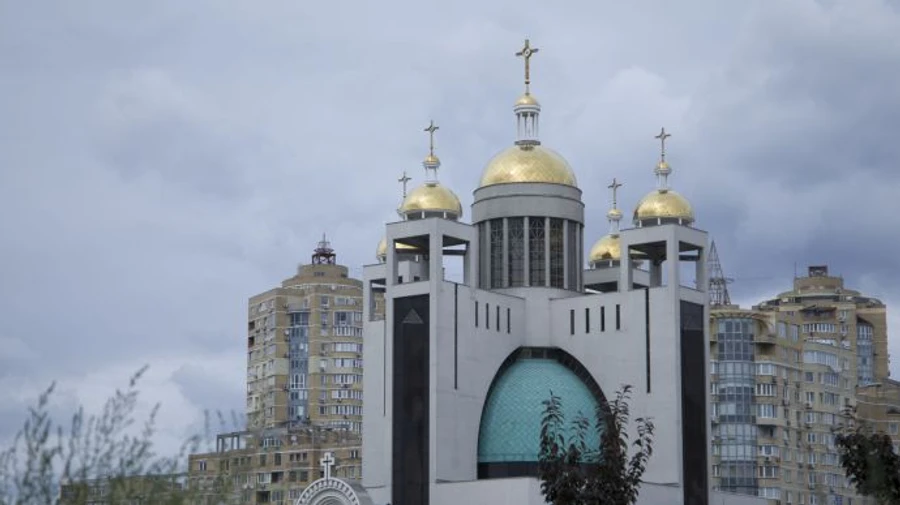 Ukrainian Greek Catholic cathedral damaged in last night's Shahed drone attack on Kyiv