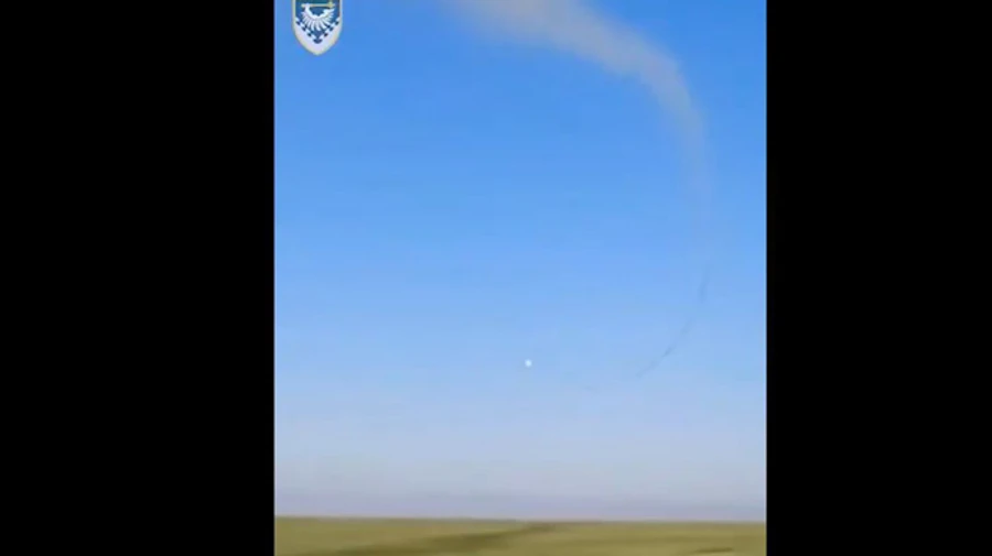 Захисники показали, як у п'ятницю знищили ворожу ракету з ПЗРК