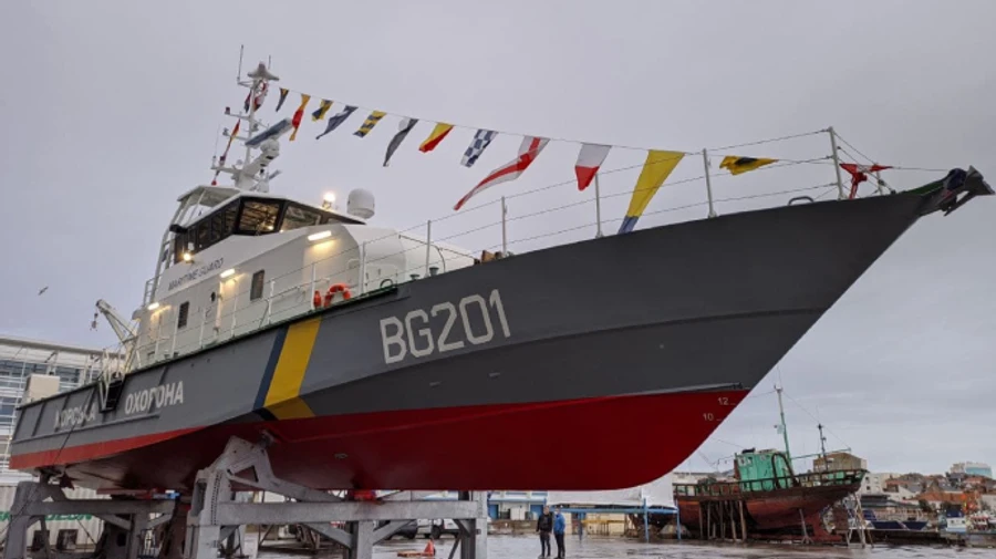 Во Франции на воду был спущен первый катер для охраны морских границ Украины
