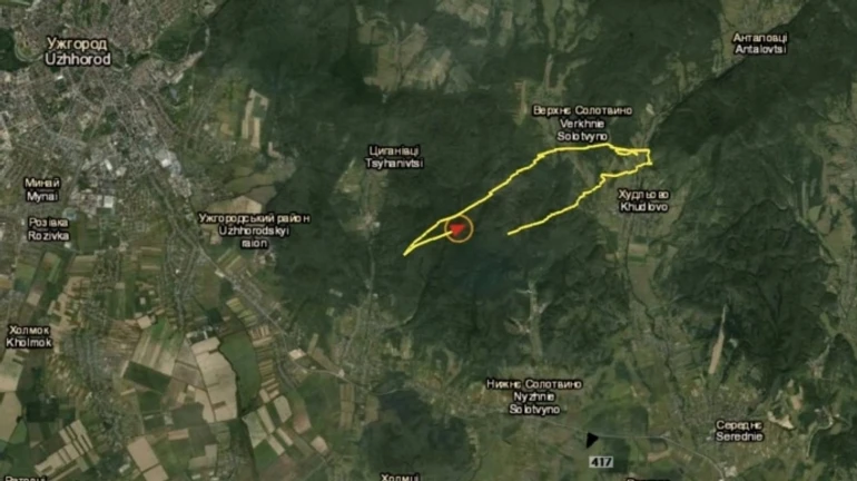 Генштаб показал маршрут венгерского дрона, который залетел в Украину
