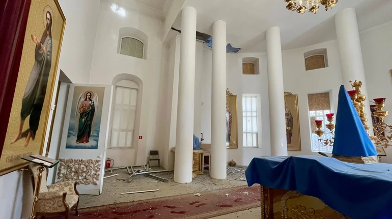 Russians damage Holy Dormition Cathedral belonging to pro-Russia Orthodox wing in Kherson