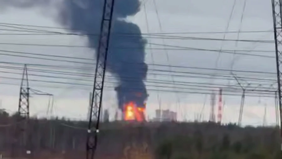 Drones strike one of Russia's main gas condensate plants, which also produces diesel