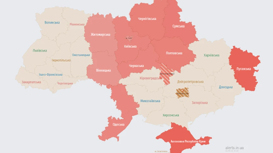 По Украине распространялась воздушная тревога