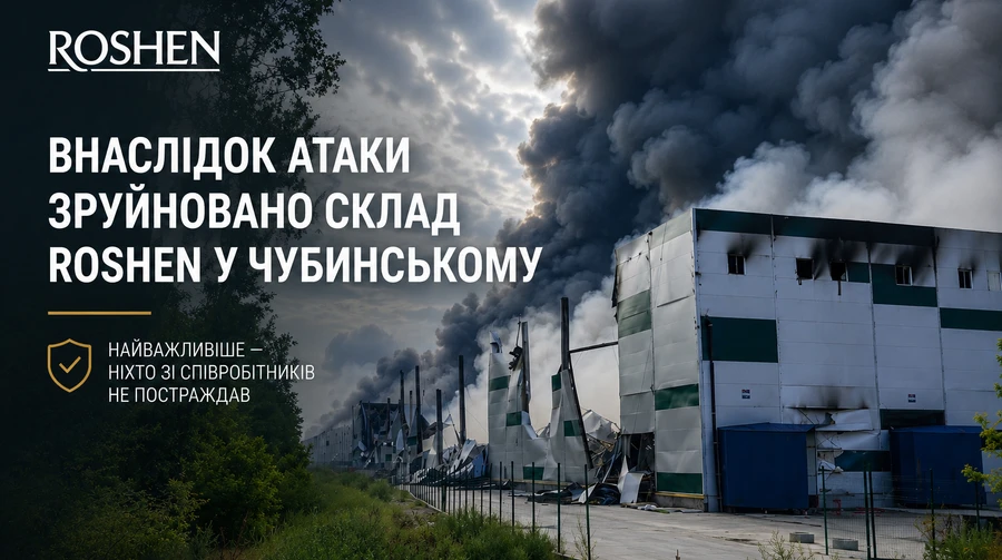 Russian attack destroys confectionery warehouse in Kyiv Oblast