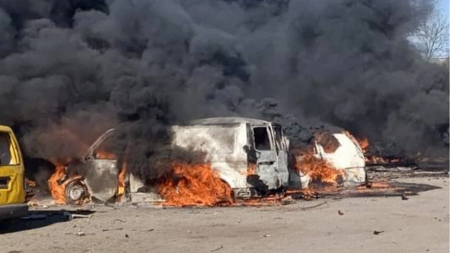 Russians attack Pavlohrad: man injured, cars catch fire