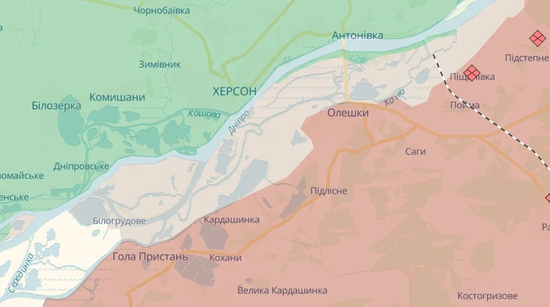 Окупанти залишили позиції на острові Олексіївський – Волошин