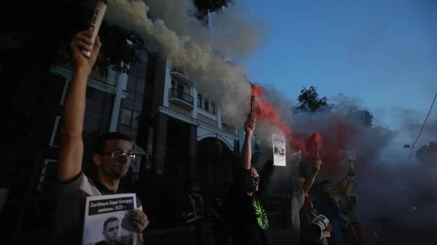 У Києві відбувається акція солідарності з Білоруссю