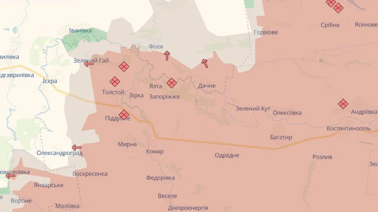 DeepState зафіксували просування РФ біля Піддубного на Донеччині