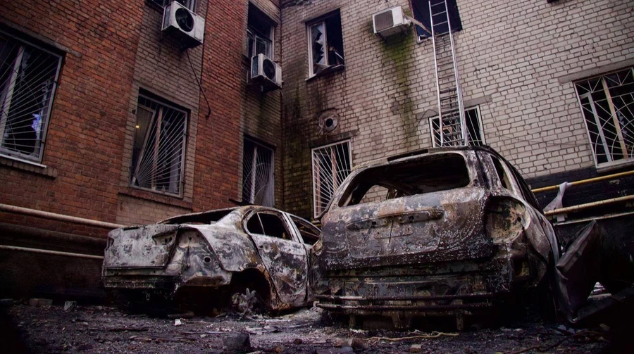 Russian nighttime attack on Dnipro injures two people – photos