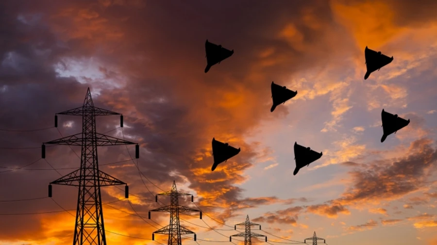 Debris of Russian attack drone damage infrastructure facility in Lviv Oblast