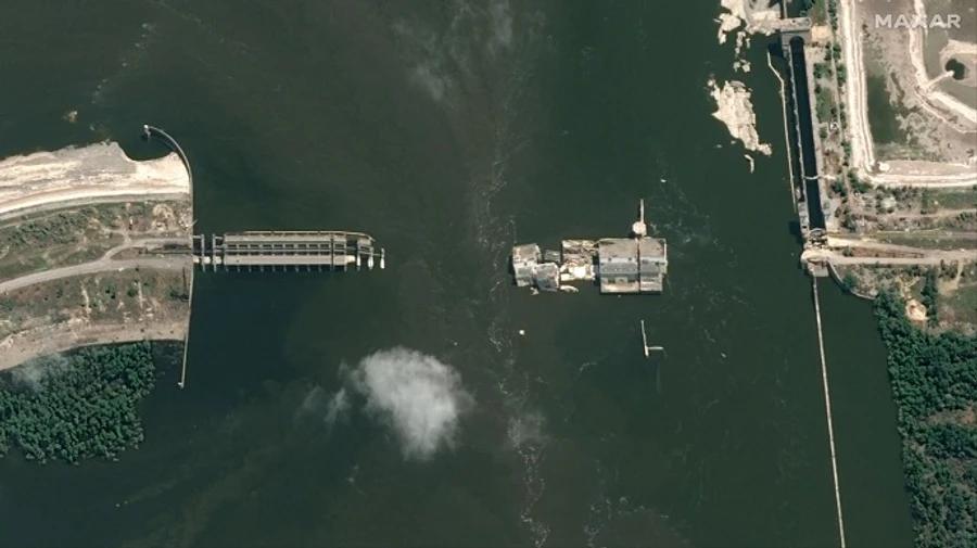 Blowing up of Kakhovka HPP: new satellite images posted