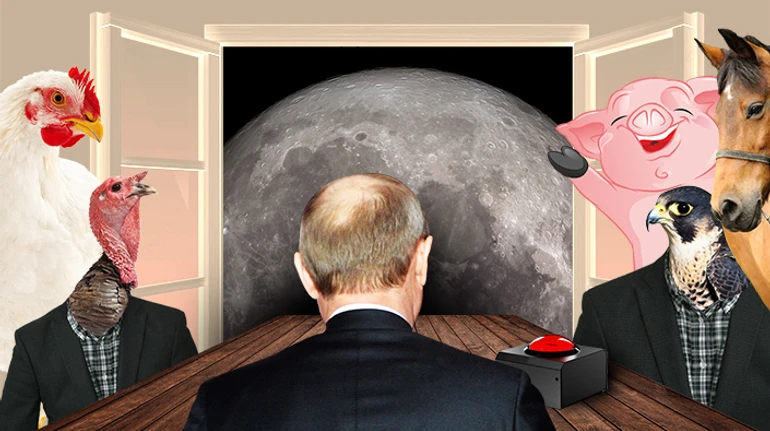 Колхоз животных. Как Путин общался с соколом и индейками, пока его армия бежала из Изюма и Херсона