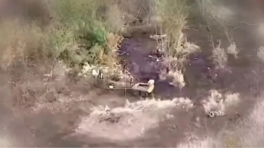 118th Mechanised Brigade evacuates wounded soldier with help of ground robot – video