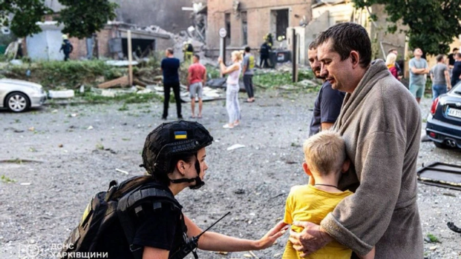 Russians attack Kharkiv with drones: fire breaks out, nine people injured – photos