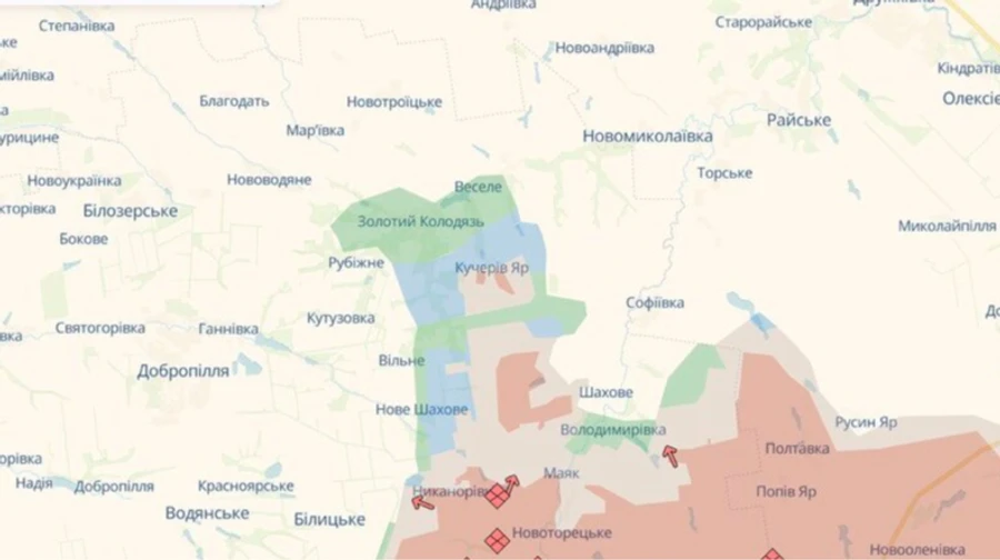 DeepState: ВСУ отбросили россиян возле Кучерова Яра, враг продвинулся в Донецкой области и Запорожье