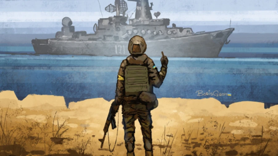 Living in a single, big country: how the flagship of the Russian Black Sea Fleet enticed defenders from Zmiinyi (Snake) Island