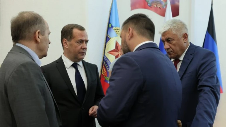 Putin sends Medvedev to Ukraine, he obliges