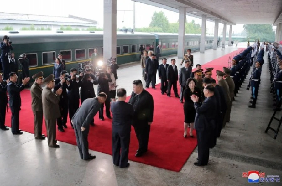 Kim Jong Un already in Russia, arriving by train