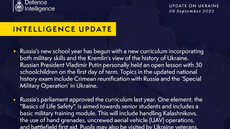 Schoolchildren in Russia to be trained on Kalashnikovs and propaganda – UK intelligence