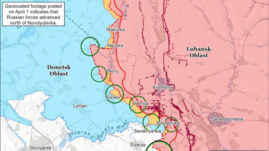 ISW analyses how Russians might use expansion of bridgehead near Lyman in Donetsk Oblast