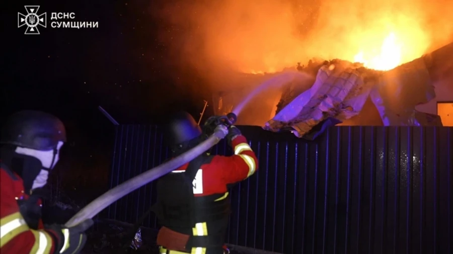 Russian drone hits house in Sumy: fire breaks out – photos