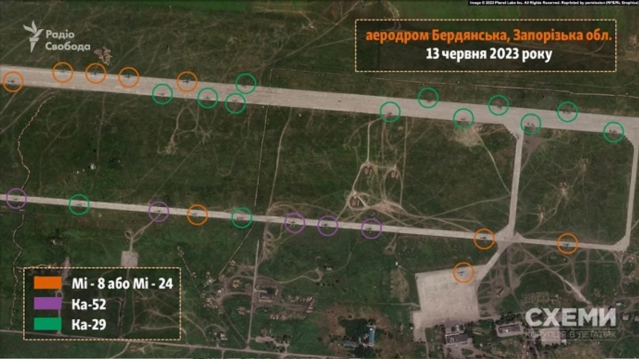 Reaction to counteroffensive: Russia redeploys 20 helicopters to airfield in Berdiansk