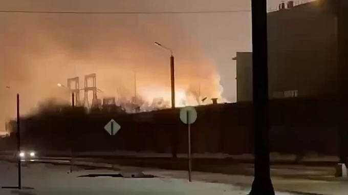 В Челябинске горел завод, призводящий двигатели для военной техники