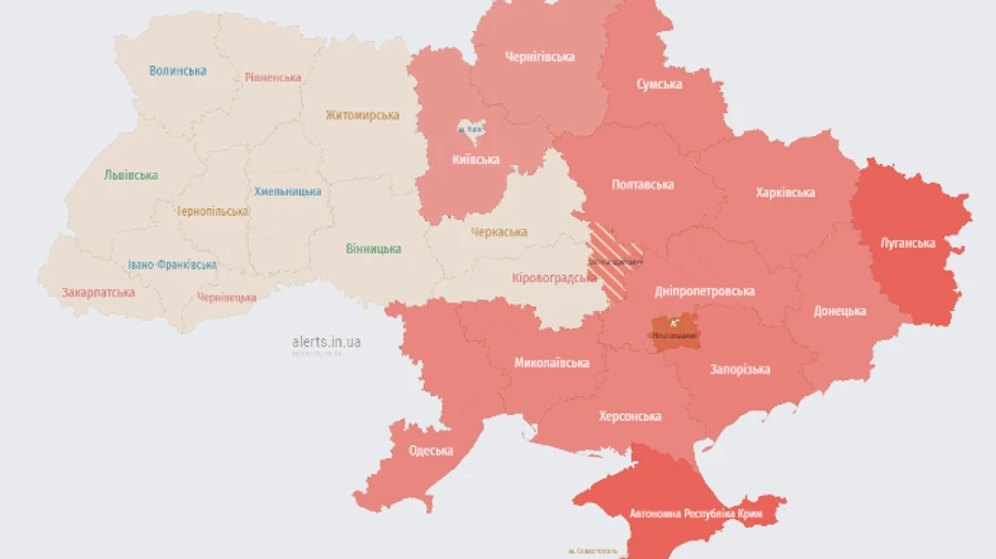 По Украине распространялась воздушная тревога из-за ракет