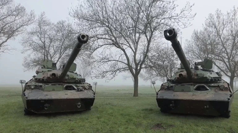 Ukraine's Defence Minister posts video of French-supplied wheeled tanks 