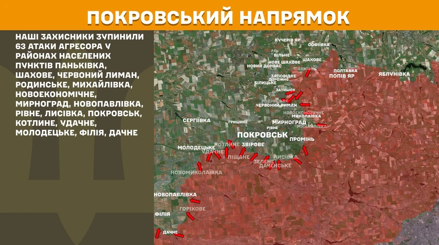 170 skirmishes took place at the front during the day, more than a third of them in the Pokrovsky direction