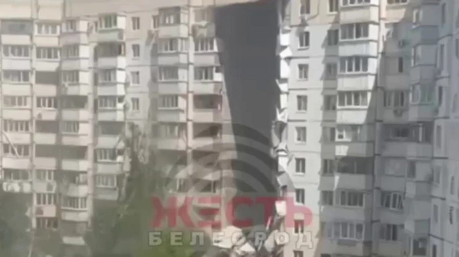 Russian Defence Ministry claims high-rise in Belgorod damaged due to air defence operations
