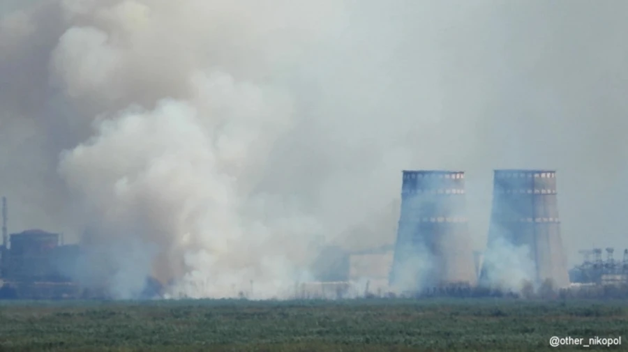 МАГАТЕ: Пожежа біля Запорізької АЕС не спричинила підвищення рівня радіації