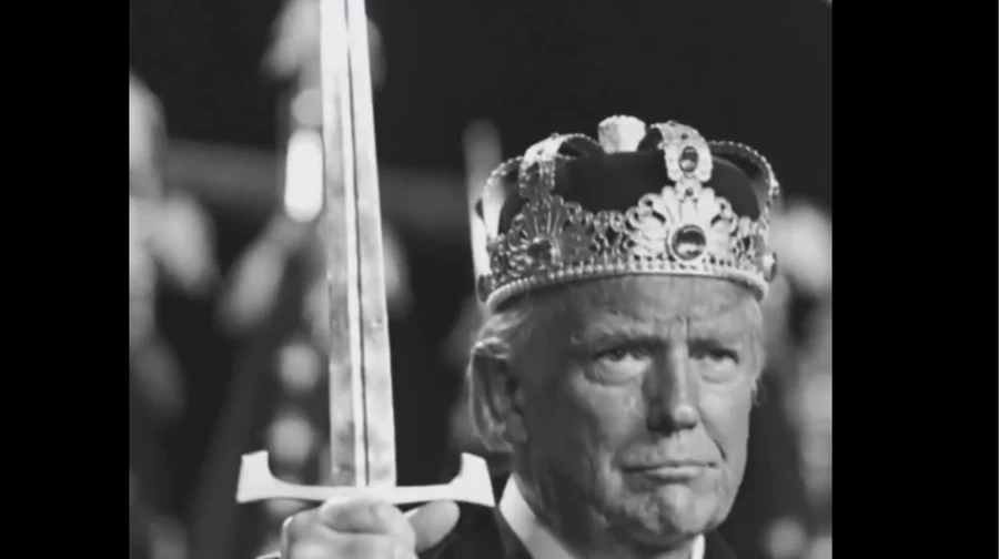 Against the background of the No Kings protests in the United States, Vance published a video with Trump in the image of a king