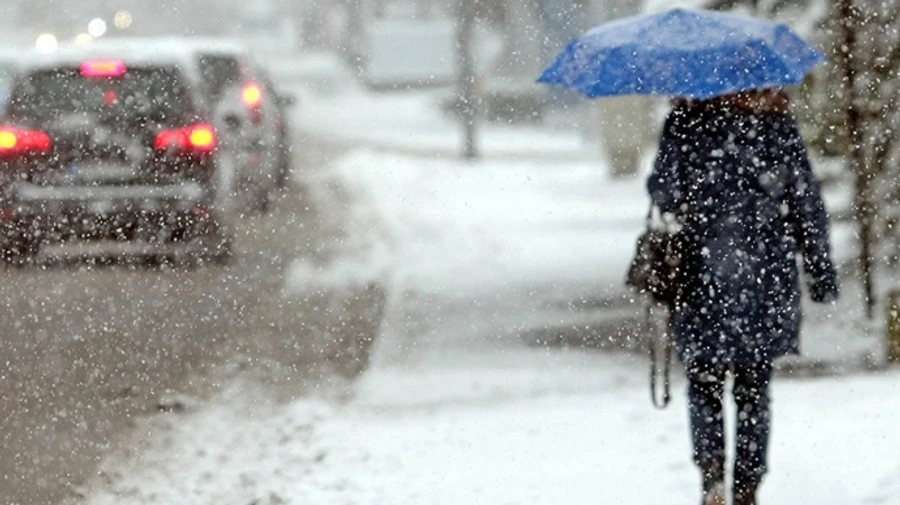 В отдельных регионах Украины во вторник ожидается дождь с мокрым снегом